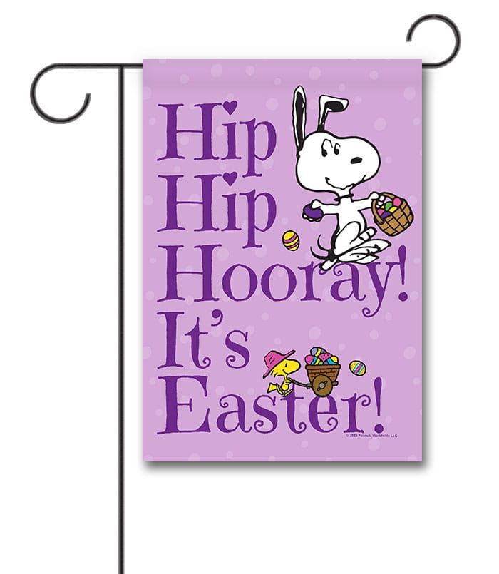 PNT3920 Peanuts Snoopy and Woodstock Easter Garden Flag