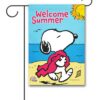 PNT4045 Peanuts Snoopy Beach Summer Garden Flag