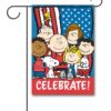 PNT4048 Peanuts Gang Patriotic USA Garden Flag