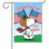 PNT4050 Peanuts Snoopy Pilot Patriotic Garden Flag