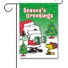 PNT4139 Peanuts Santa Snoopy Christmas Garden Flag