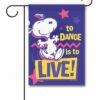 PNT4348 Peanuts Dancing Snoopy Garden Flag