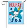 PNT4359 Peanuts Snoopy Carrying Torch USA Garden Flag