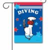 PNT4360 Peanuts Snoopy Diving Patriotic Garden Flag