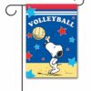 PNT4363 Peanuts Snoopy Volleyball Patriotic Garden Flag