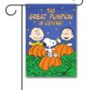 PNT4365 Peanuts Great Pumpkin Fall Snoopy and Charlie Brown Garden Flag