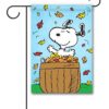 PNT4367 Peanuts Snoopy Fall Garden Flag