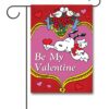 PTS3527 Peanuts Cupid Snoopy Valentines Day Garden Flag