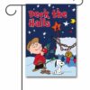 PTS3812 Peanuts Charlie Brown and Snoopy Christmas Garden Flag