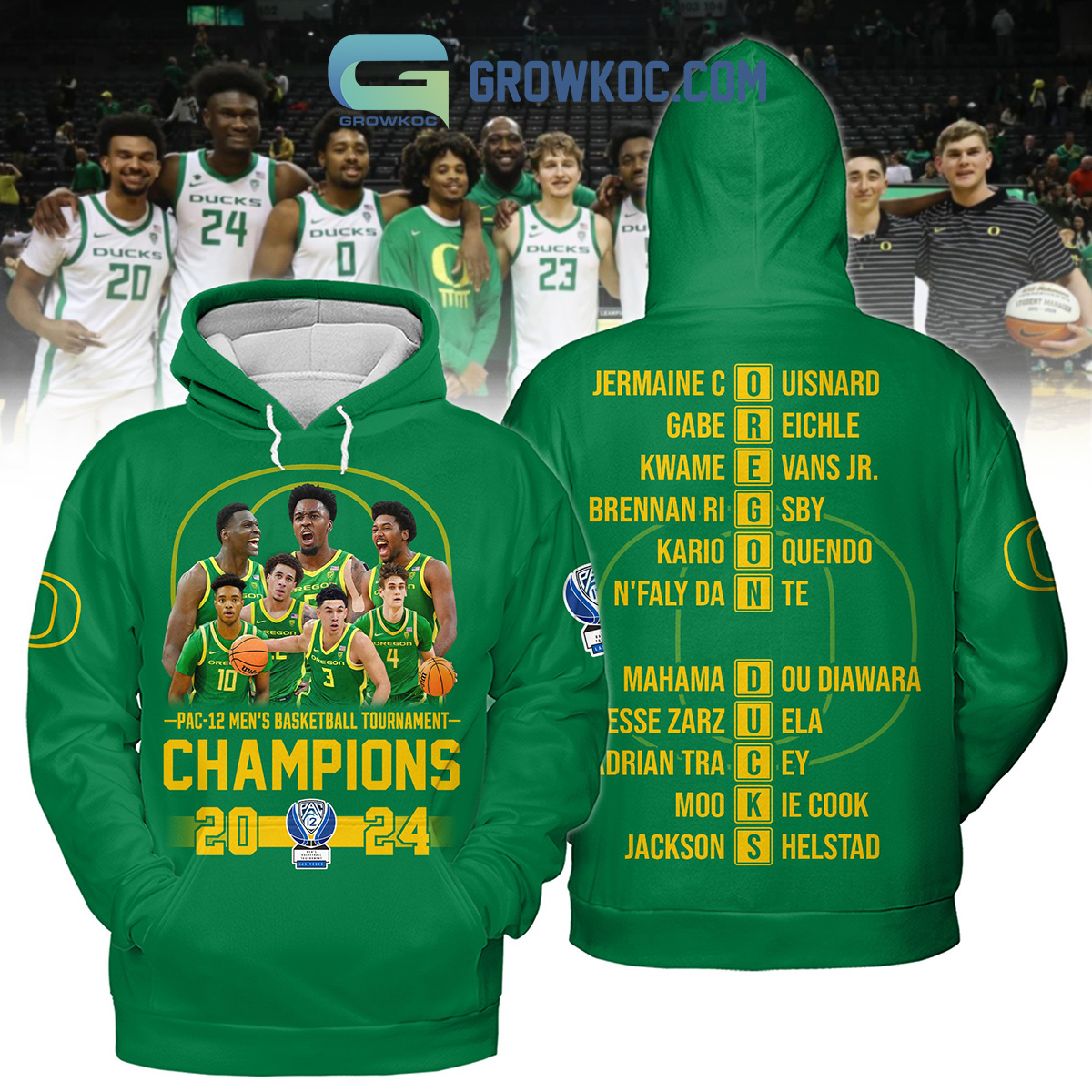 Pac 12 Mens Basketball Champions 2024 Oregon Ducks Hoodie T Shirt2B1 lwwP3