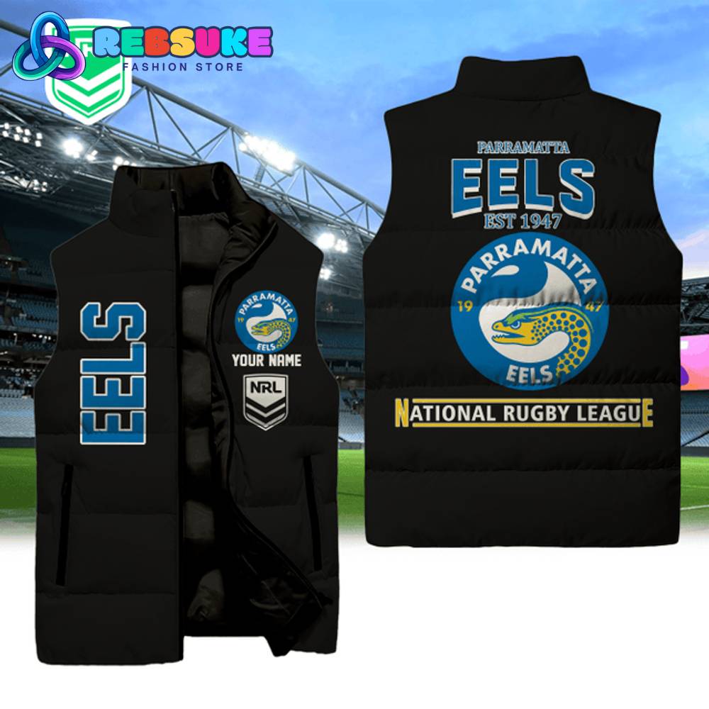 Parramatta Eels NRL Sleeveless Puffer Down Vest 1