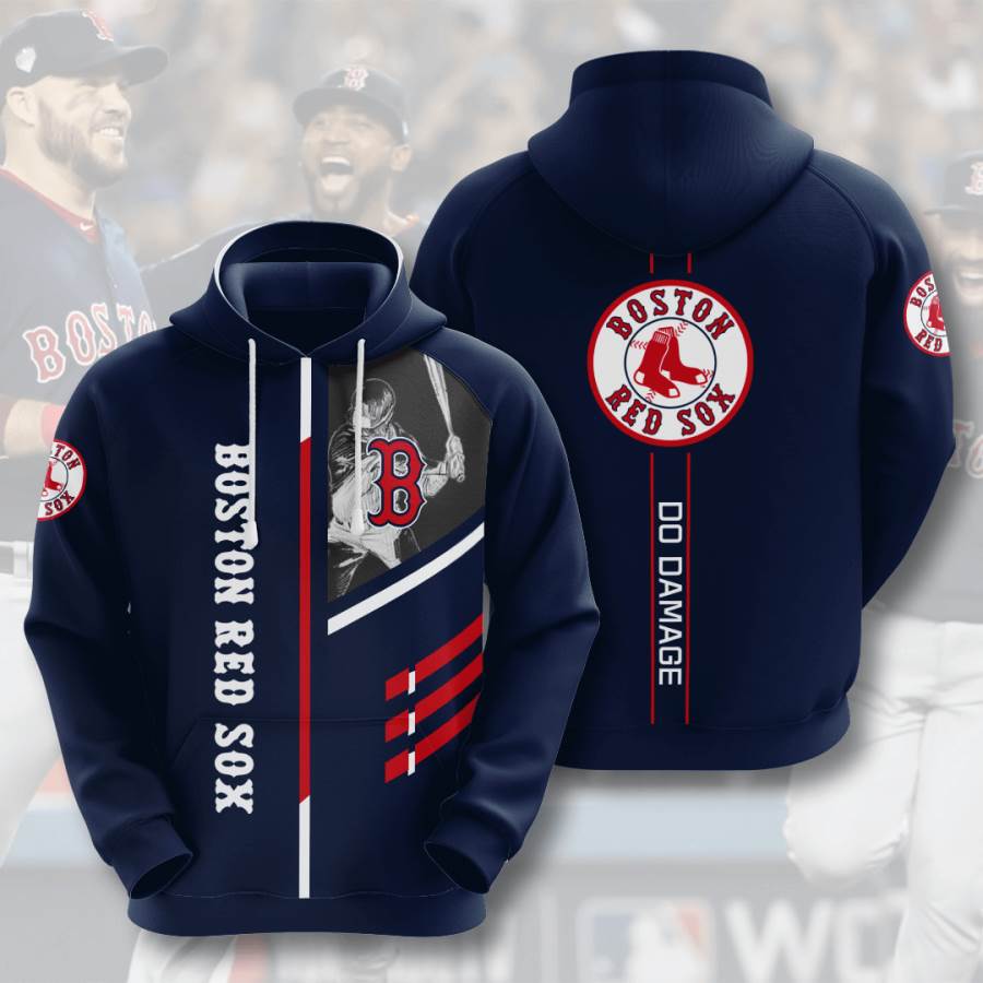 Patriotic Baseball Mlb Boston Red Sox Usa All Over Print Hoodie 0