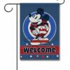 Patriotic Welcome Mickey Mouse Garden Flag