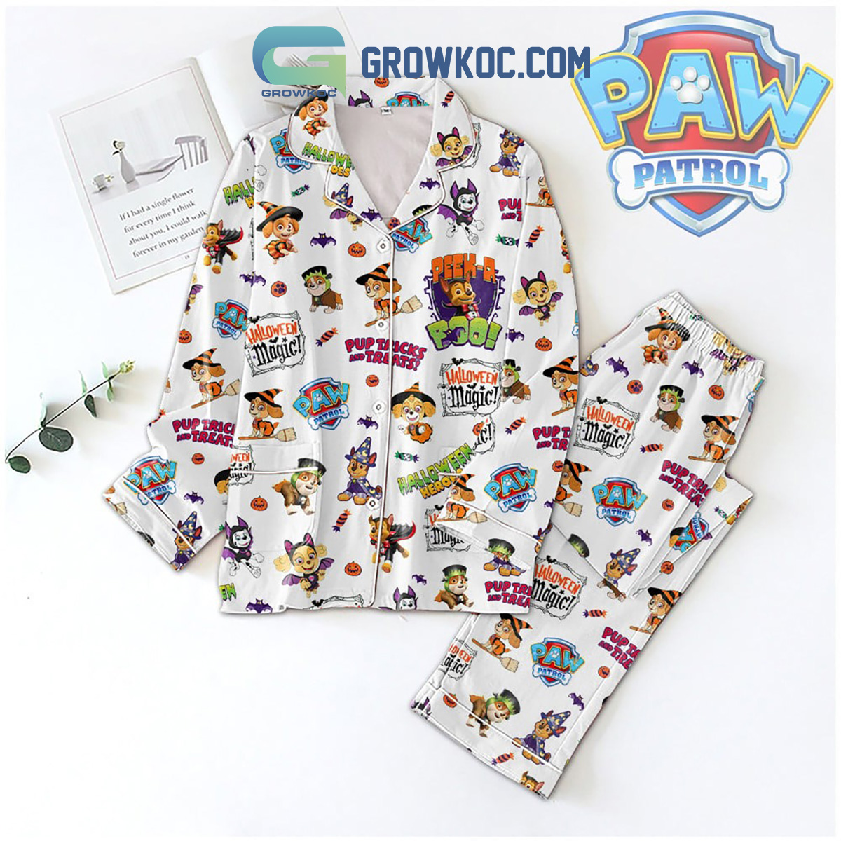 Paw Patrol Halloween Magic Peek A Poo Pajamas Set2B1 sIki5