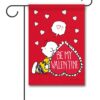 Peanuts Charlie Brown Valentines Day Garden Flag