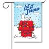 Peanuts Let it Snow Snoopy Christmas Garden Flag