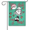 Peanuts Peppermint Patty Love Garden Flag