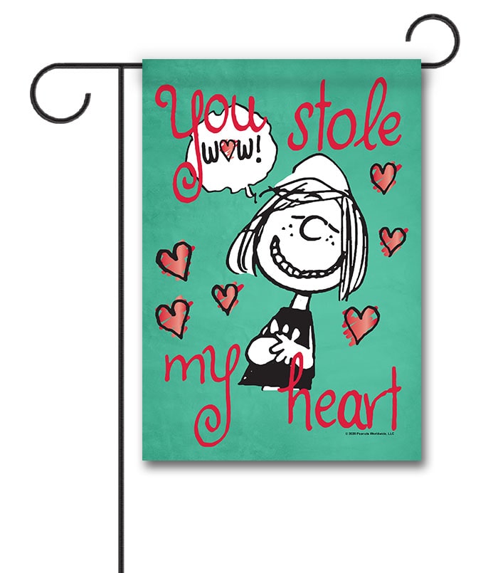 Peanuts Peppermint Patty Love Garden Flag