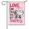 Peanuts Pigpen and Peppermint Patty Love Garden Flag