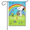 Peanuts Rainbow Easter Snoopy Garden Flag