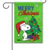 Peanuts Snoopy Christmas Tree Garden Flag