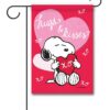 Peanuts Snoopy Love Garden Flag