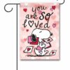 Peanuts Snoopy Valentines Love Garden Flag