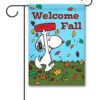 Peanuts Snoopy Welcome Fall Garden Flag