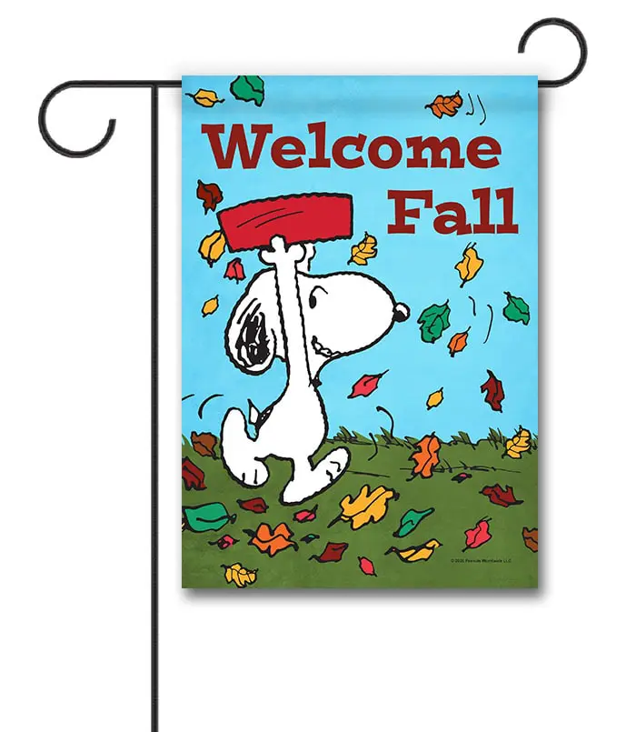 Peanuts Snoopy Welcome Fall Garden Flag
