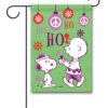 Peanuts Snoopy and Charlie Brown Christmas Garden Flag