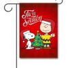 Peanuts Snoopy and Charlie Brown Christmas Tree Garden Flag