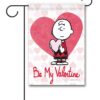 Peanuts Valentines Day Charlie Brown Garden Flag