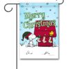 Peanuts Winter Doghouse Christmas Snoopy Garden Flag