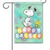 Peanuts Woodstock and Snoopy Easter Garden Flag