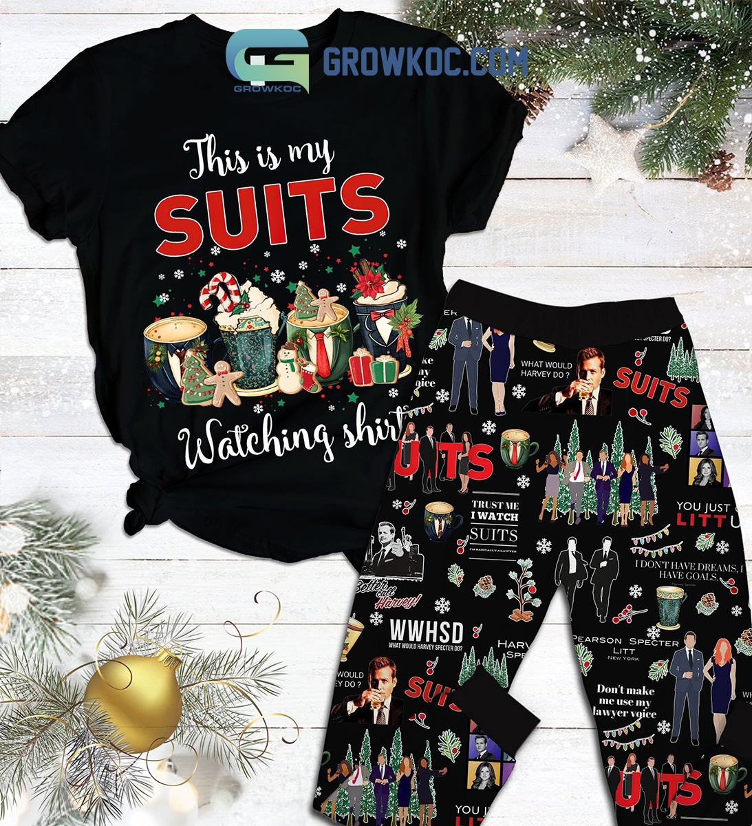 Pearson Specter Litt This Is My Suits Watching Shirt Christmas Pajamas Set2B1 dQ2bJ