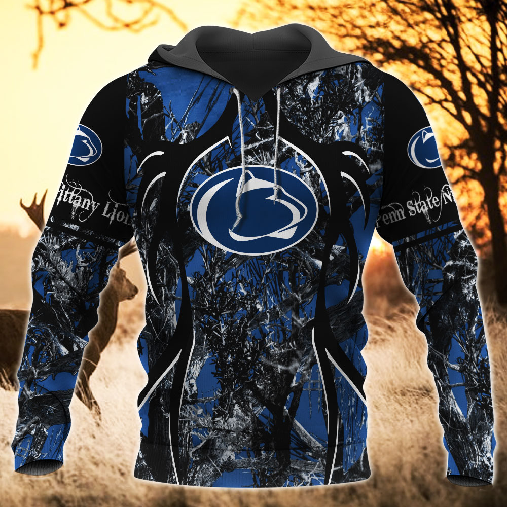 Penn State Nittany Lions Camo Style All Over Print T Hoodie And Zipper Ds003 Perfect Gift For Hunting Season 0