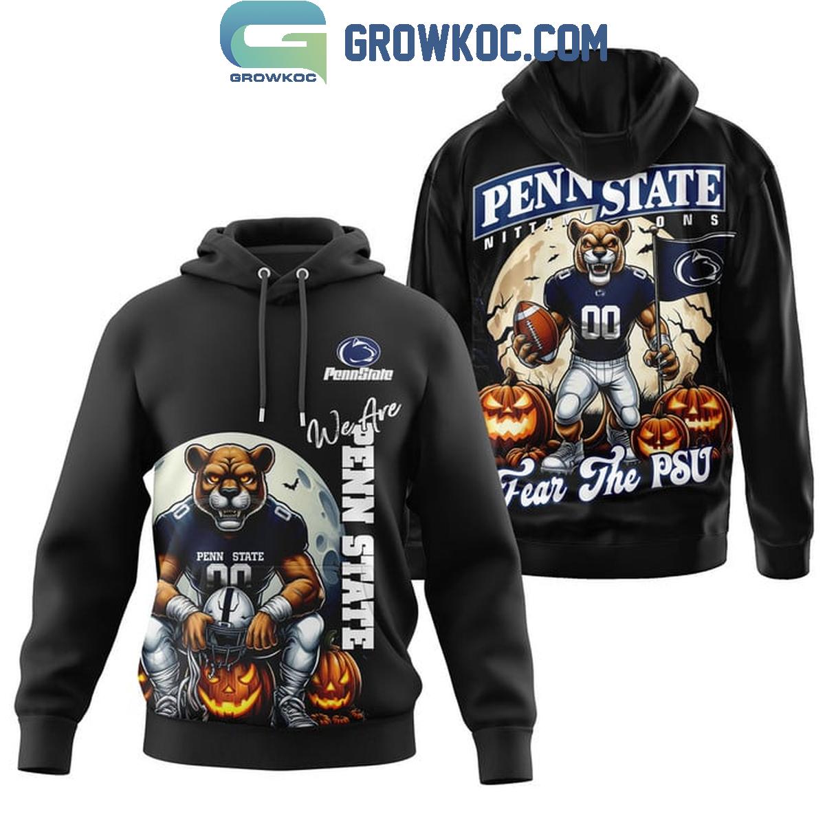 Penn State Nittany Lions Spooky Fear The PSU Hoodie T Shirt 1 AX1Ji