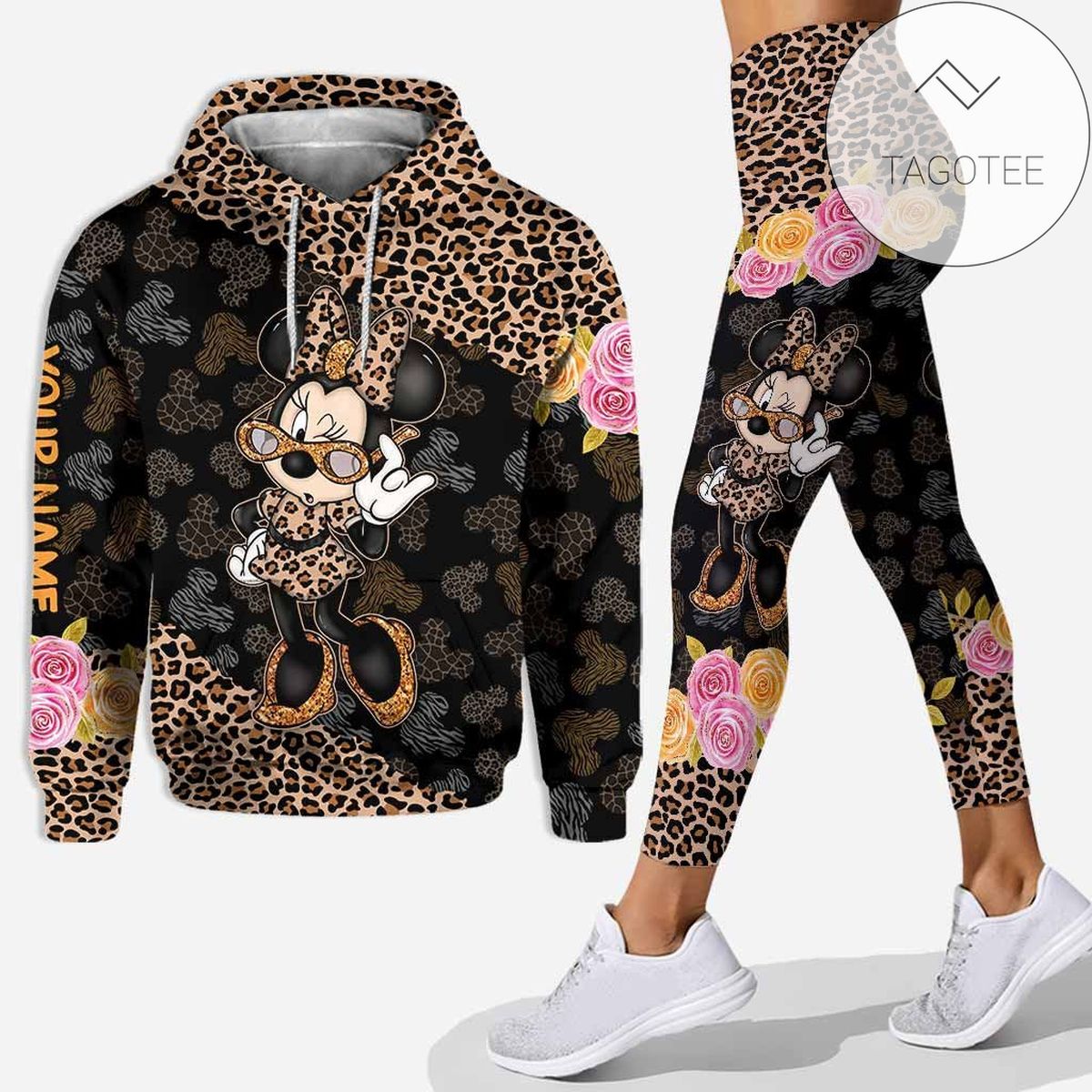 Personalized Lovely Minnie Mouse Hoodie And Leggings