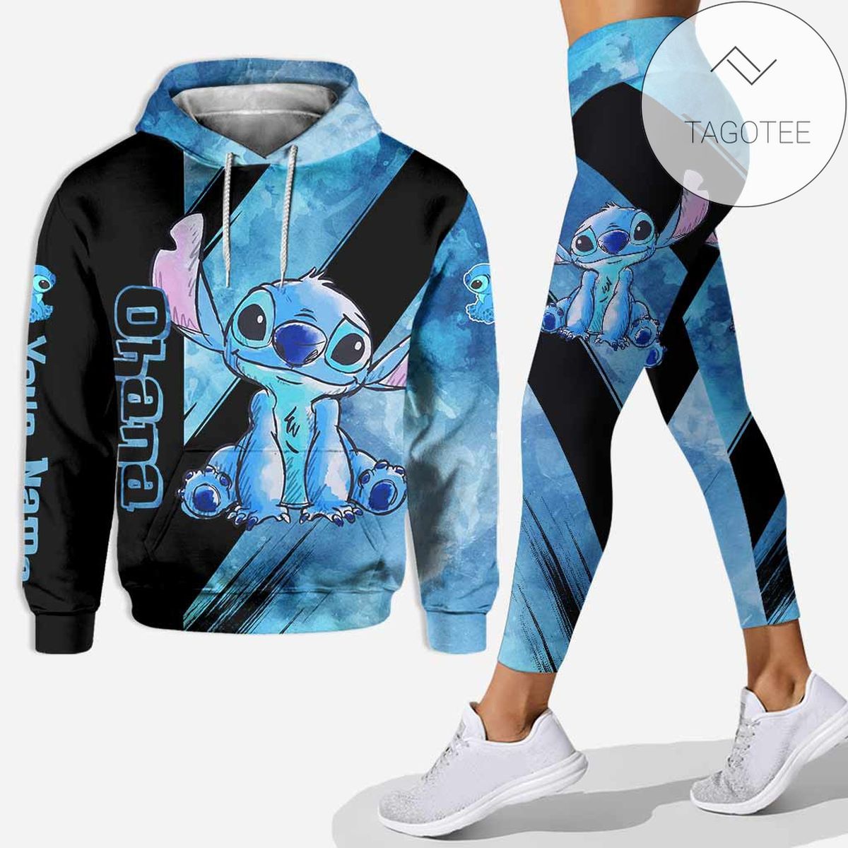 Personalized Lovely Stitch Ohana All Over Print 3D Hoodie And Leggings