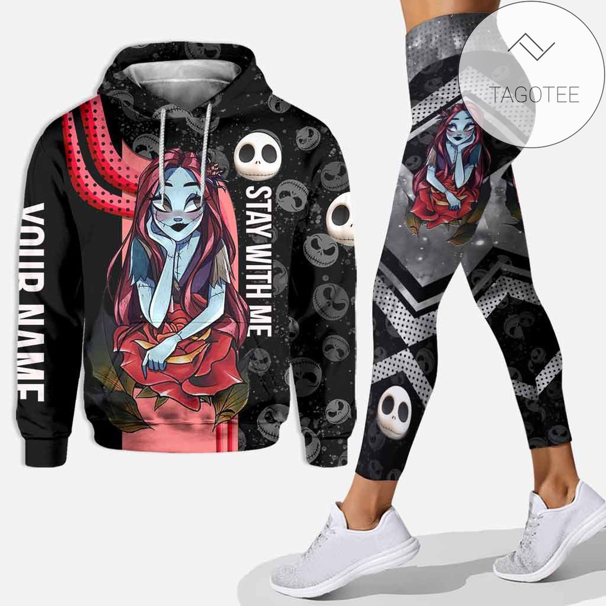 Personalized Nightmare Stay With Me All Over Print 3D Hoodie Leggings Black