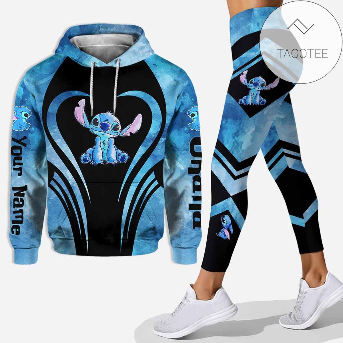 Personalized Stitch Ohana All Over Print 3D Hoodie And Leggings