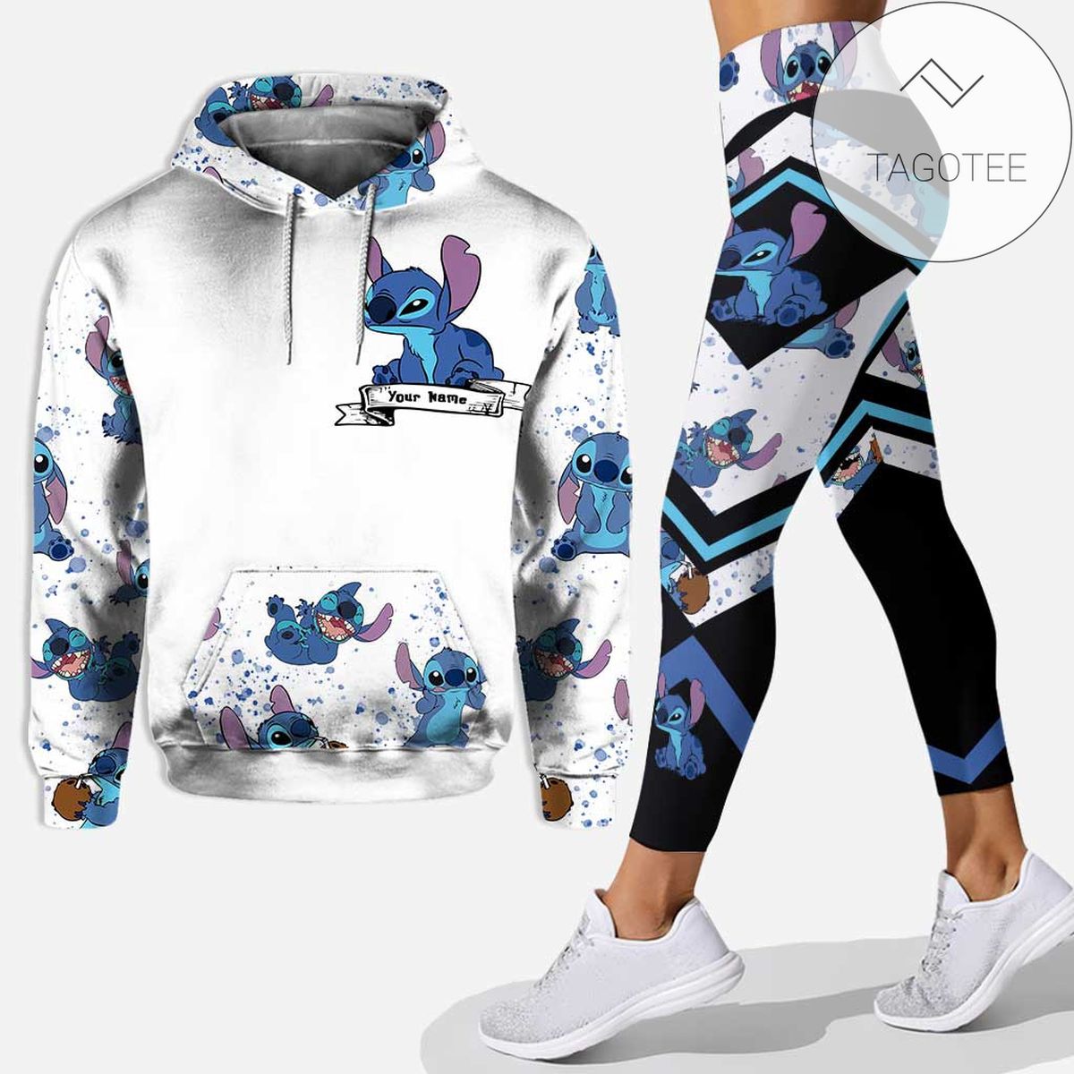 Personalized Stitch Rock Paper Scissors I Win All Over Print 3D Skull Hoodie Leggings White