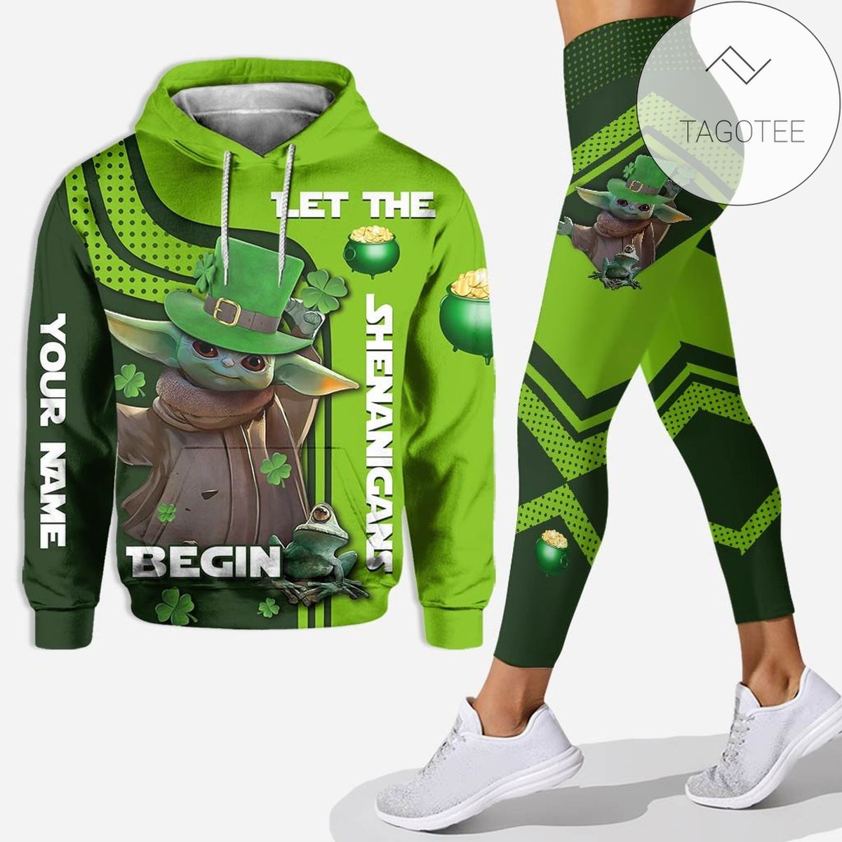 Personalized Yoda Let The Shenanigans Begin All Over Print 3D Hoodie And Leggings