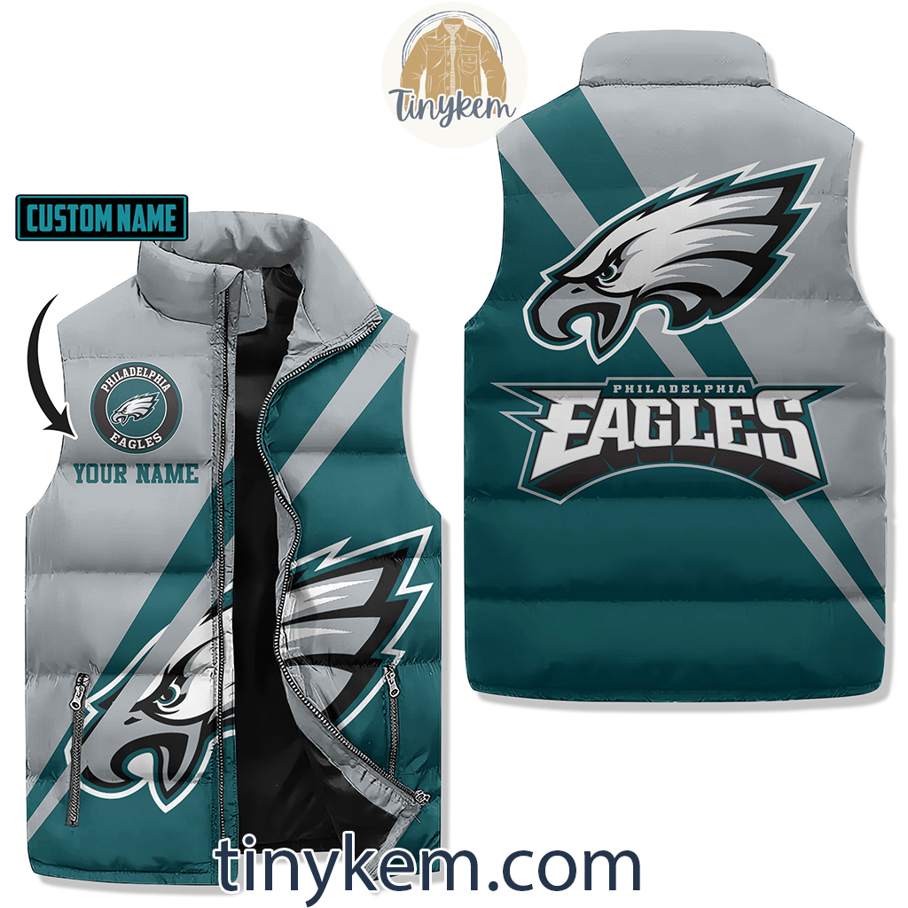 Philadelphia Eagles Customized Puffer Sleeveless Jacket2B1 59h37