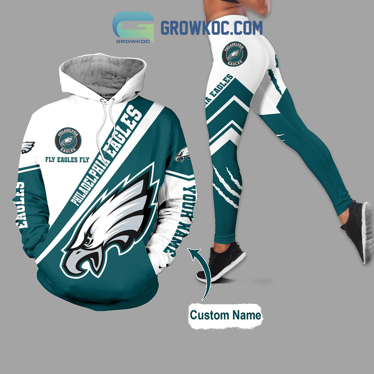 Philadelphia Eagles Fly Eagles Fly Hoodie Leggings Set2B1 XBy0b