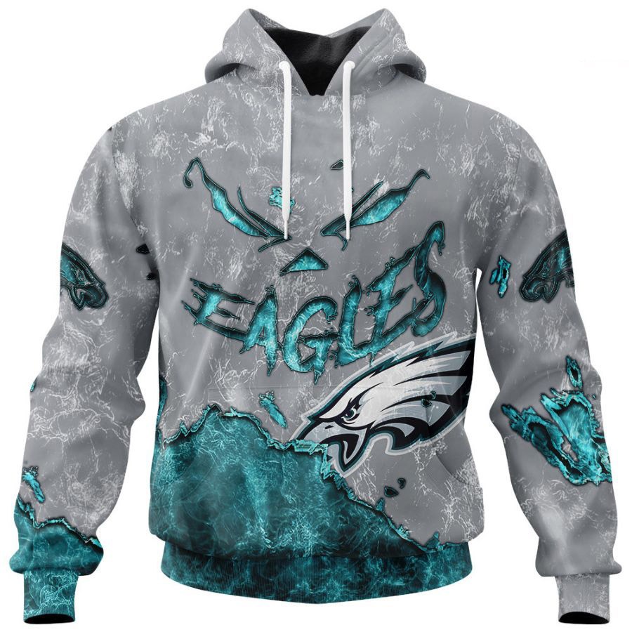 Philadelphia Eagles Hoodie 3D Devil Eyes Gift for Fans 0