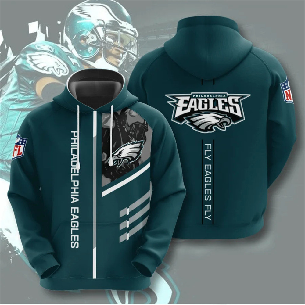 Philadelphia Eagles Hoodie 3D Zip Hoodie 3 Lines Graphic Gift for Fans 0