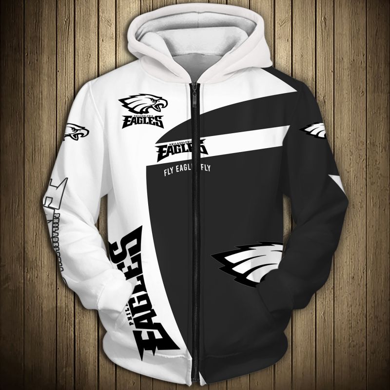 Philadelphia Eagles Hoodie 3D Zip Hoodie Pullover Gift for Fans 0