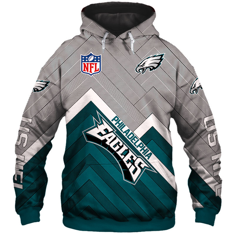 Philadelphia Eagles Hoodie 3D Zip Hoodie Pullover Size S5Xl 0