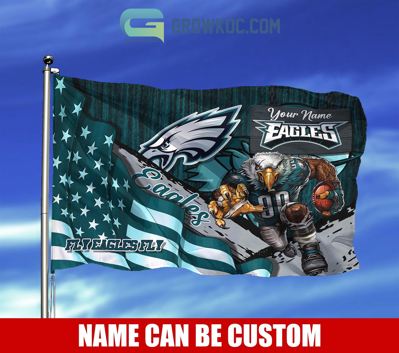 Philadelphia Eagles NFL Mascot Slogan American House Garden Flag2B1 0oiis